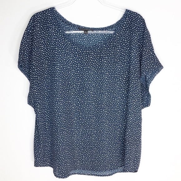 Banana Republic Tops - Banana Republic Navy Blue Blouse Hem Detail